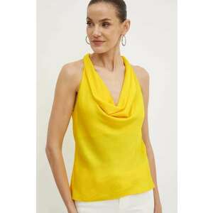 Morgan bluza OSMA femei, culoarea galben, neted, OSMA imagine