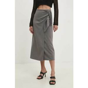 Answear Lab fustă culoarea gri, midi, evazati imagine