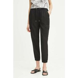 Medicine pantaloni femei, culoarea negru, medium waist imagine