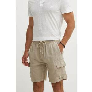 Vilebrequin pantaloni scurti din in BAIE culoarea bej, BAIU3U01 imagine