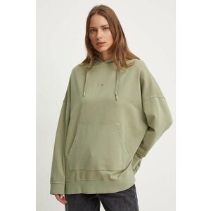 Pepe Jeans bluza EVELINA femei, culoarea verde, cu glugă, neted, PL581447 imagine