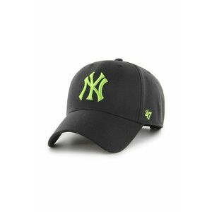47 brand șapcă din amestec de lână MLB New York Yankees culoarea negru, cu imprimeu, B-MVPSP17WBP-BKAM imagine