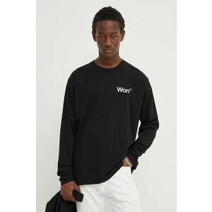 Won Hundred longsleeve din bumbac culoarea negru, cu imprimeu, 3146-12063 imagine