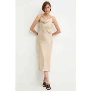 Sandro Ferrone rochie culoarea bej, maxi, mulată, SFS27XBDBURCH imagine