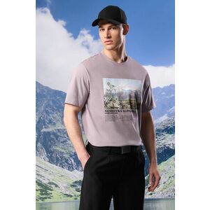 Medicine tricou din bumbac culoarea violet, cu imprimeu imagine