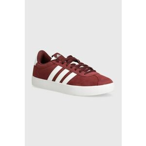 adidas sneakers din piele întoarsă VL Court 3.0 culoarea bordo, IF4457 imagine