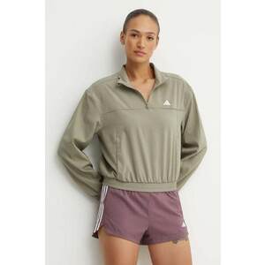 adidas Performance hanorac de antrenament Train Essentials culoarea verde, neted, IX1028 imagine