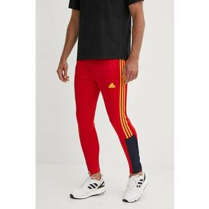 adidas pantaloni de trening Tiro culoarea rosu, cu imprimeu, IY4518 imagine