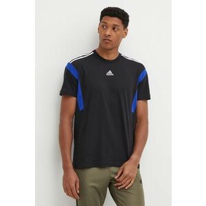 adidas tricou din bumbac barbati, culoarea negru, cu imprimeu, JJ1532 imagine