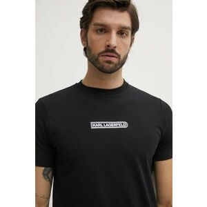 Karl Lagerfeld tricou barbati, culoarea negru, cu imprimeu, 543221.755085 imagine