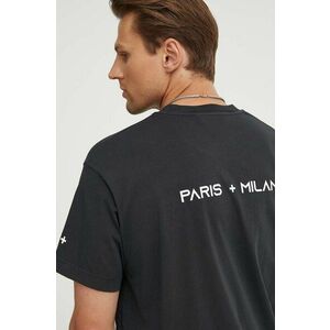 K+LUSHA tricou din bumbac barbati, culoarea negru, neted, KLFORCO TJ010PX imagine