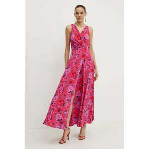 Morgan rochie RORAL.F culoarea roz, maxi, evazată, RORAL.F imagine