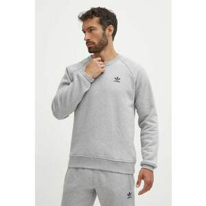 adidas Originals bluză Essential bărbați, culoarea gri, melanj, IY4937 imagine