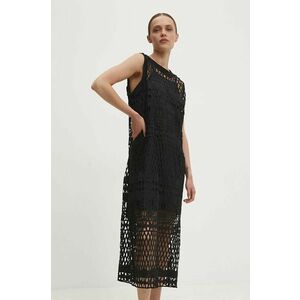 Answear Lab rochie culoarea negru, maxi, dreaptă imagine