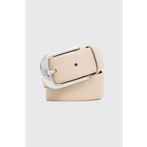 BOSS curea de piele femei, culoarea bej, 50480651 imagine