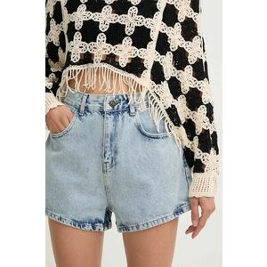 Answear Lab pantaloni scurti jeans femei, neted, high waist imagine