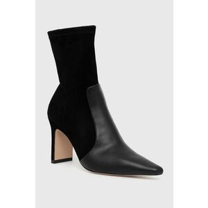 BOSS botine Safra femei, culoarea negru, cu toc drept, 50523340 imagine