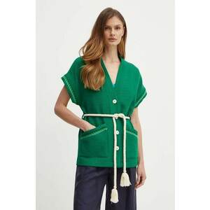 La Petite Française vesta VERDICT culoarea verde, un singur rand de nasturi imagine