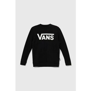 Vans hanorac de bumbac pentru copii CLASSIC II CREW culoarea negru, cu imprimeu, VN000K99BLK1 imagine