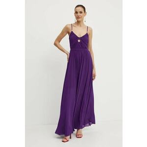 Morgan rochie REVALA culoarea violet, maxi, evazată, REVALA imagine