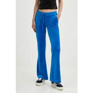 Juicy Couture pantaloni de trening din velur CAISA LOW RISE PANT neted, JCSEBJ008 imagine