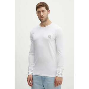 Versace longsleeve barbati, culoarea alb, cu imprimeu imagine