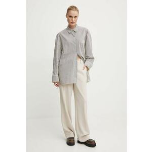 Day Birger et Mikkelsen camasa Tan - Daily Classic Stripe RD femei, cu guler clasic, relaxed, DAY65243312 imagine