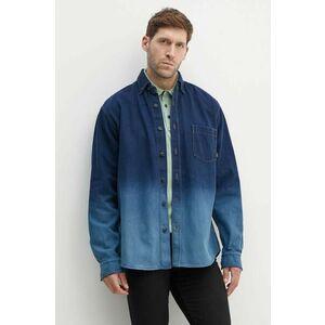 Boss Orange camasa jeans barbati, culoarea albastru marin, cu guler button-down, relaxed, 50520967 imagine