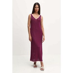 Weekend Max Mara rochie culoarea violet, maxi, evazată, 2415321013600 imagine