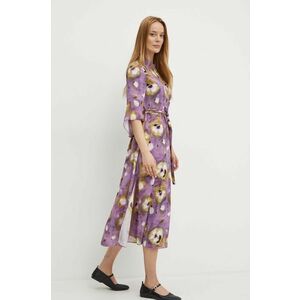 MAX&Co. rochie culoarea violet, midi, evazată, 2426226111200 imagine