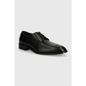 BOSS pantofi de piele Derrek barbati, culoarea negru, 50522920 imagine