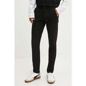 Tommy Jeans pantaloni barbati, culoarea albastru marin, mulata imagine