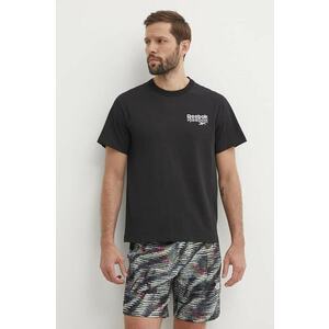 Reebok tricou din bumbac Brand Proud barbati, culoarea negru, cu imprimeu, 100076383 imagine