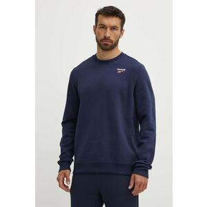 Reebok bluza Identity barbati, culoarea albastru marin, cu imprimeu, 100202867 imagine