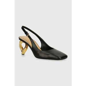 JW Anderson pantofi de piele Chain Heel culoarea negru, cu toc drept, cu toc deschis, ANW43022A imagine