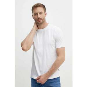 BOSS tricou din bumbac barbati, culoarea alb, neted, 50468972 imagine