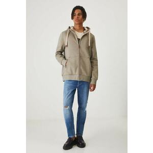 Medicine bluza culoarea bej, cu glugă imagine