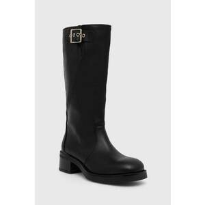 Steve Madden ghete de piele Bonna femei, culoarea negru, cu toc drept, SM11003091 imagine