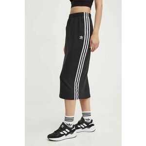 adidas Originals fustă Knitted Skirt culoarea negru, midi, drept, IY7279 imagine