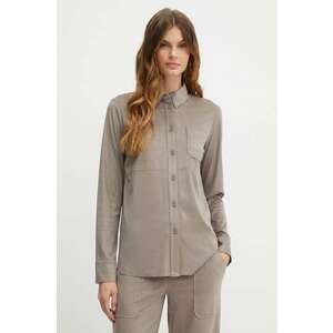 MAX&Co. cămașă femei, culoarea maro, cu guler clasic, regular, 2416911022200 imagine