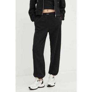 Karl Lagerfeld pantaloni de trening din bumbac culoarea negru, neted, 245W2113 imagine