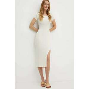 MAX&Co. rochie culoarea bej, maxi, mulată, 2426326011200 imagine