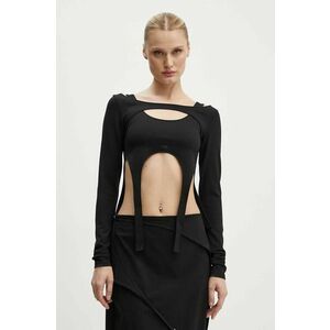 Heliot Emil longsleeve femei, culoarea negru, HE.W.13.051.BLK01 imagine