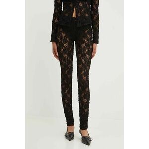 MSGM colanti femei, culoarea negru, neted, 3741MDP21.247624 imagine