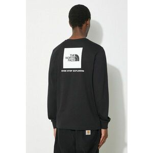 The North Face longsleeve din bumbac M L/S Redbox Tee culoarea negru, cu imprimeu, NF0A87NNJK31 imagine