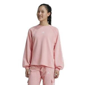 adidas bluza copii JGAM CREW culoarea roz, cu imprimeu, IV7044 imagine