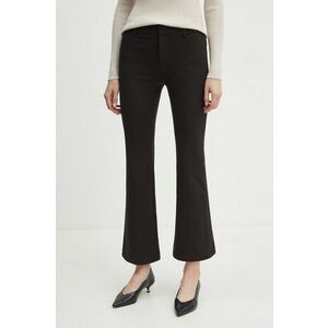 Bardot pantaloni NELLA femei, culoarea negru, evazati, high waist, 59327PB imagine