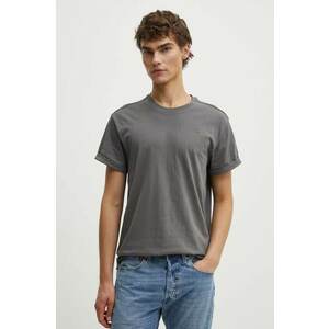 G-Star tricou din bumbac bărbați, culoarea gri, uni imagine