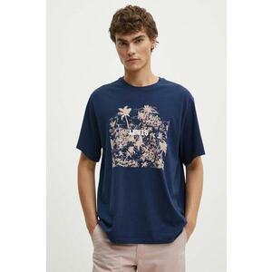Levi's tricou din bumbac barbati, culoarea albastru marin, cu imprimeu imagine