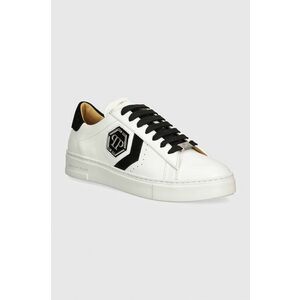 Philipp Plein sneakers din piele Lo-Top Arrow Force culoarea alb, MSC3998 PLE005N 0102 imagine